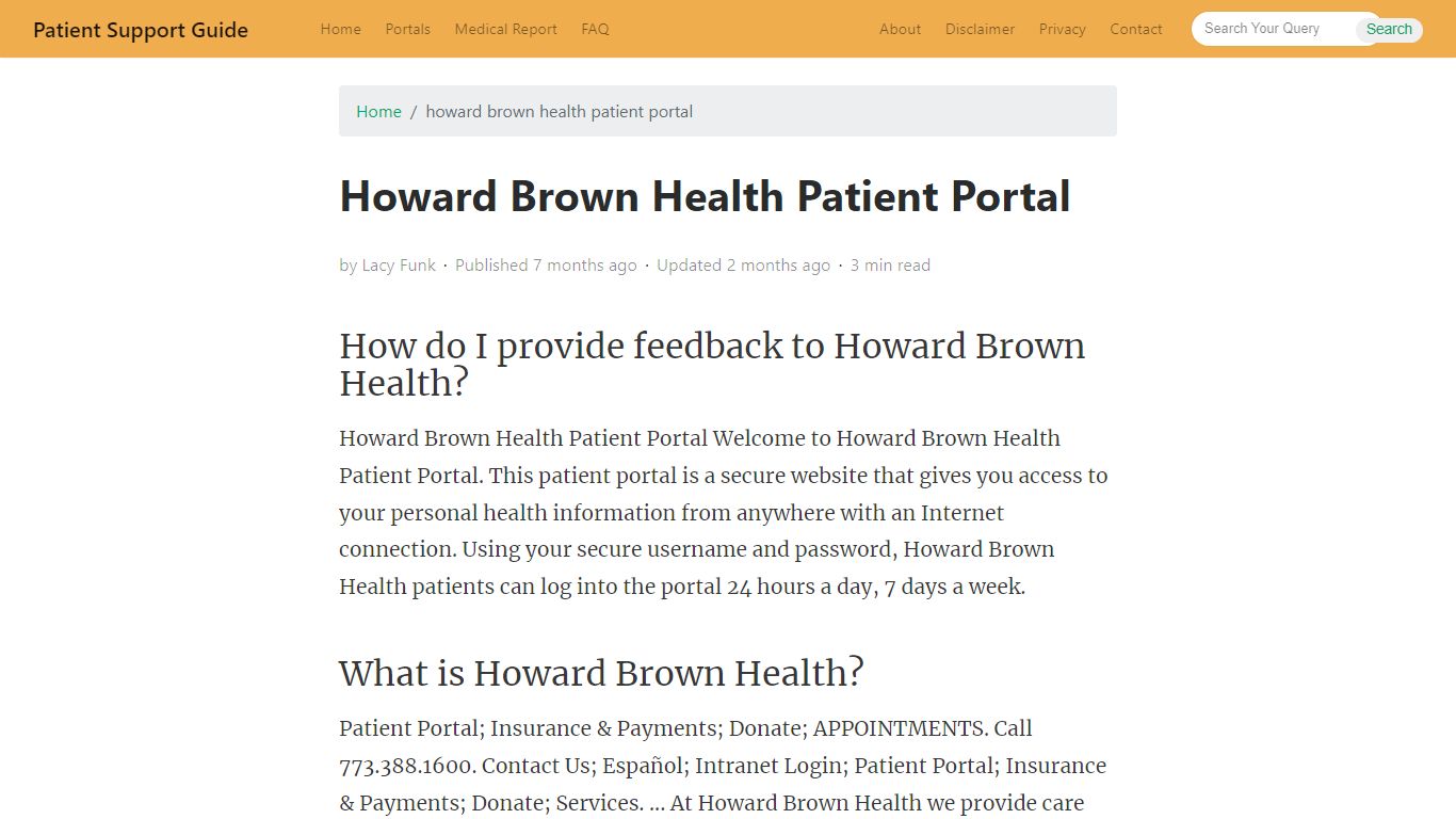 Howard Brown Health Patient Portal